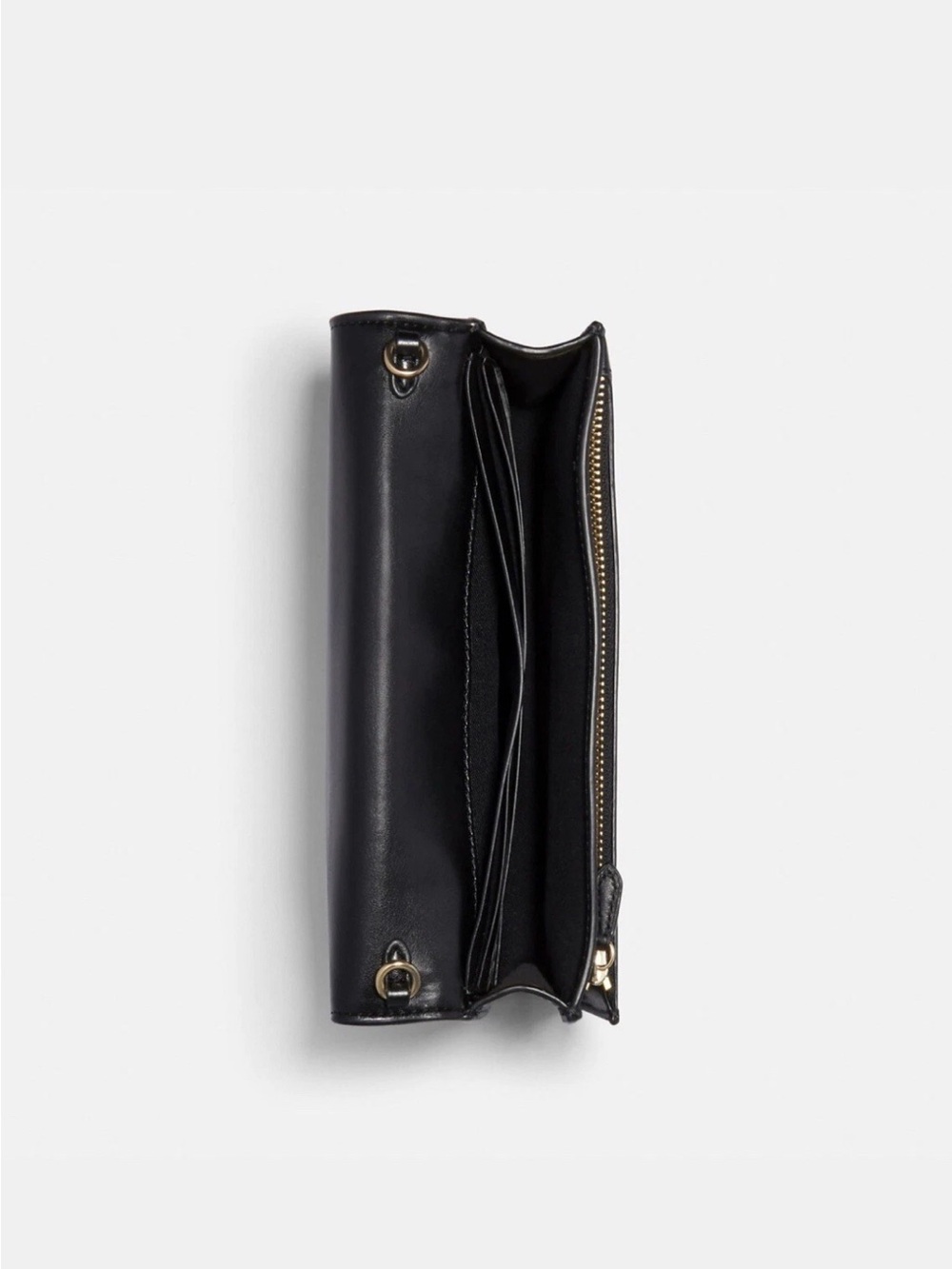 Coach Brown Signature Crossbody Wallet with Gold Hardware - Picture 2 of 3